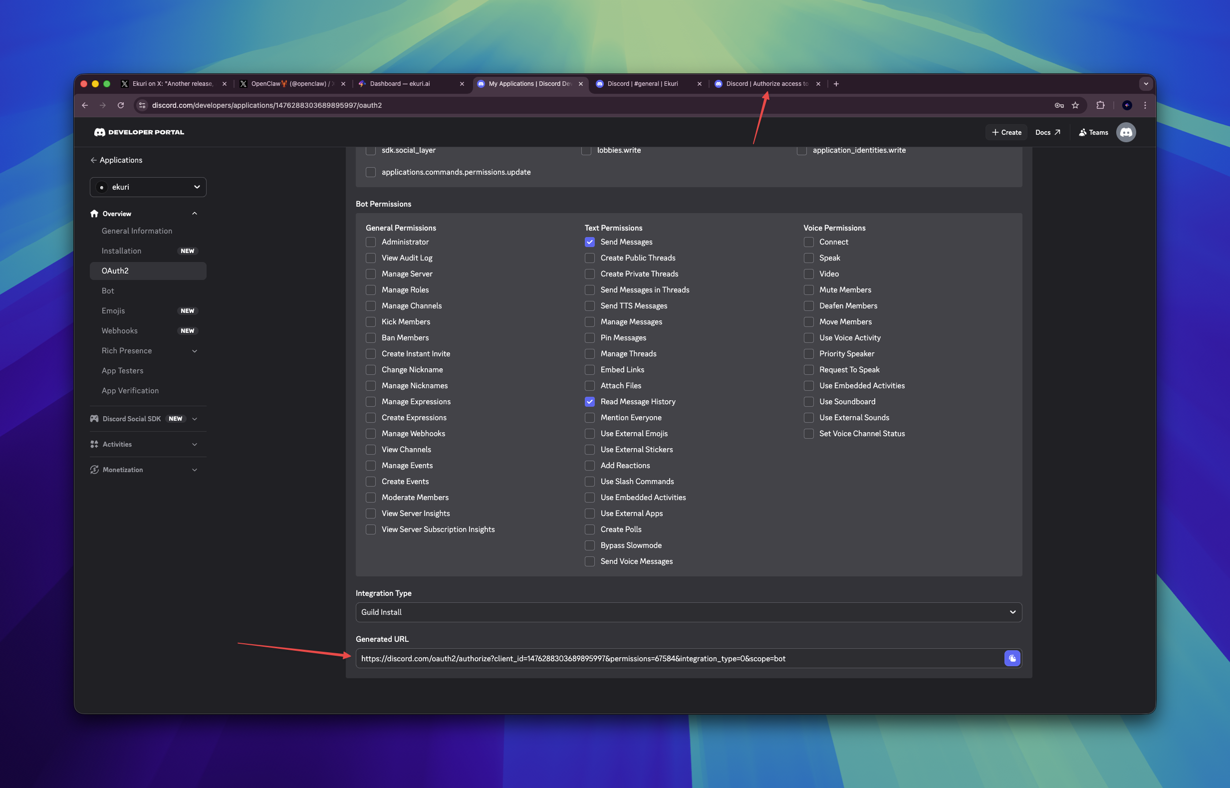 Copy the Generated URL at the bottom